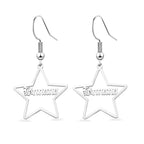Custom Engraved Name Earrings Stainless Steel Star-shaped Earrings