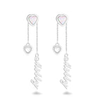 Custom Engraved Earrings Heart-shaped Name Earrings Unique Gift