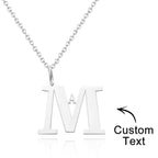 Custom Engraved Necklace Simple Letter Unique Gifts