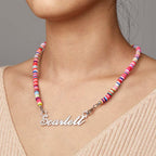 Rainbow Magic Girls Name Necklace Personalized Children Nameplate Necklace Gift