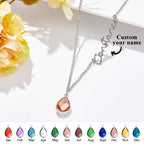 Personalized Birthstone Name Necklace Birthday Anniversary Gifts for Her