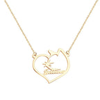 Personalized Name Heart Pet Memorial Necklace Memorial Gift for Her