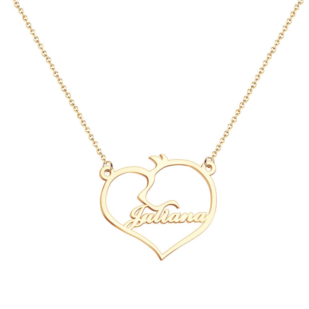 Personalized Name Heart Pet Memorial Necklace Memorial Gift for Her