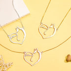 Personalized Name Heart Pet Memorial Necklace Memorial Gift for Her