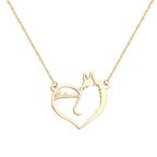 Personalized Name Heart Pet Memorial Necklace Memorial Gift for Her