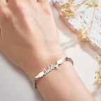 gifts for wife Love Her Always - Custom Decor - Name Bracelet Elegant Angel Wings All Diamonds Bracelet Gift For Her - gifts