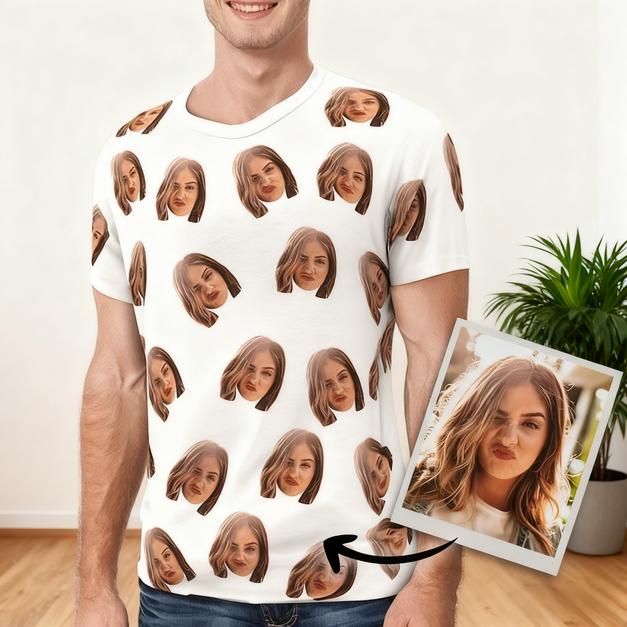 Custom Face T-shirt Cool Gift For Him