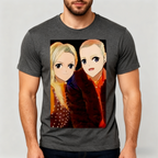 Custom Anime Effect Print T Shirts for Men
