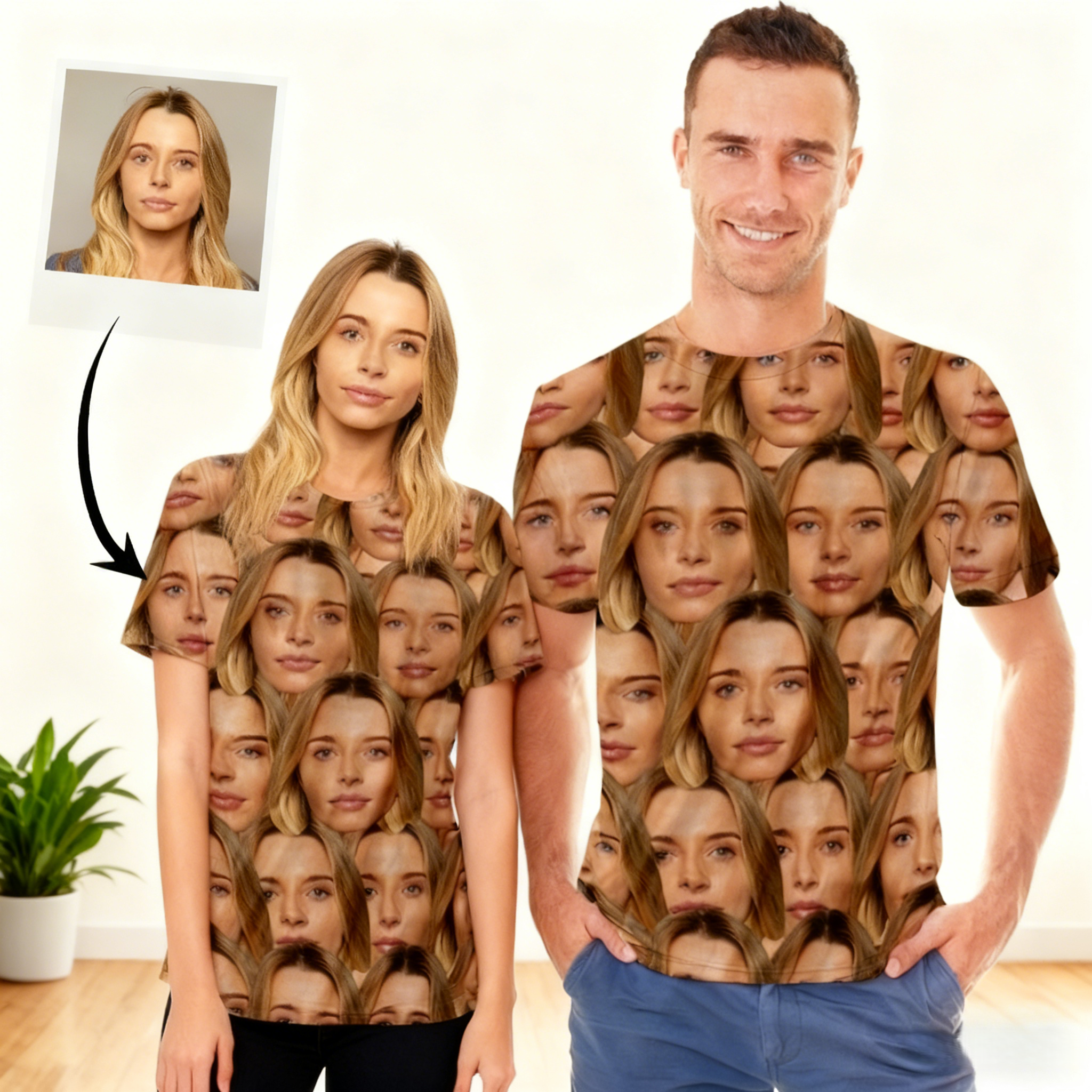 Custom Face T-Shirt Summer Short Sleeve Men's T Shirts