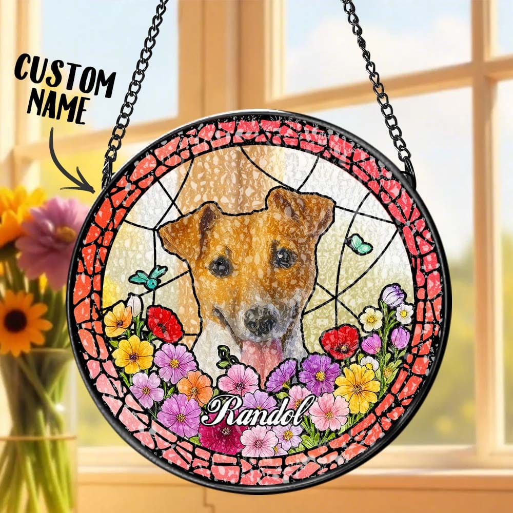 A Love Feels Close Again Suncatcher Ornament Personalized Photo