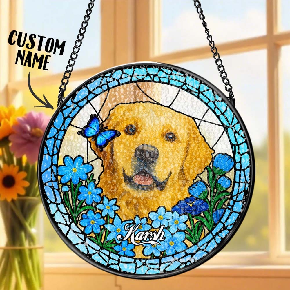 D Love Feels Close Again Personalized Photo Window Memorial Gift for Loss of Dog