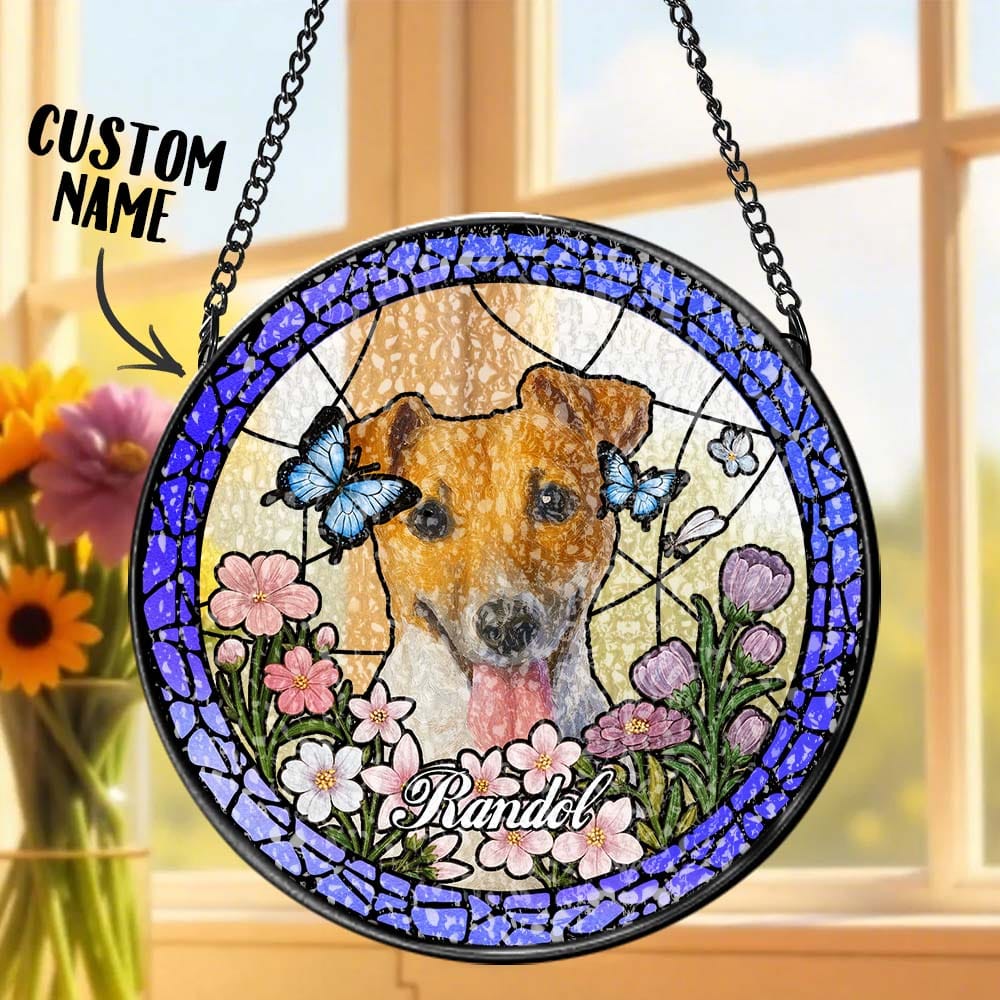 H Love Feels Close Again Suncatcher Ornament Personalized Photo