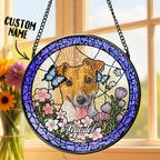 H Love Feels Close Again Suncatcher Ornament Personalized Photo