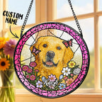 Love Feels Close Again Window Memorial Gift for Loss of Dog Suncatcher Ornament
