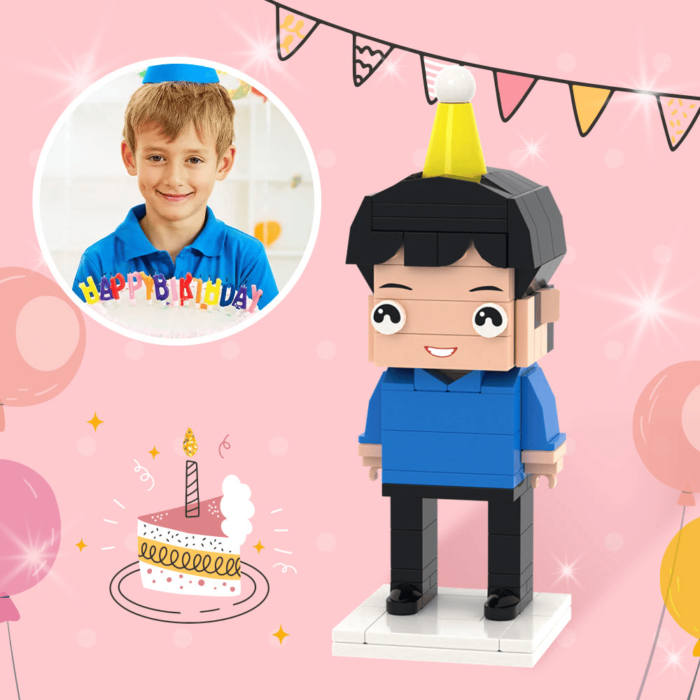 Birthday Gifts for Son Full Custom Brick Figures Personalized Photo Brick Figures