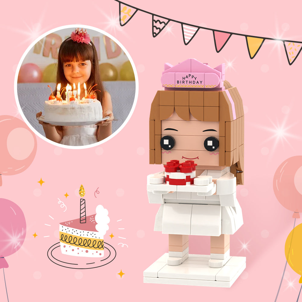 personalized photo brick figure full custom block display gift for daughter birthday main image