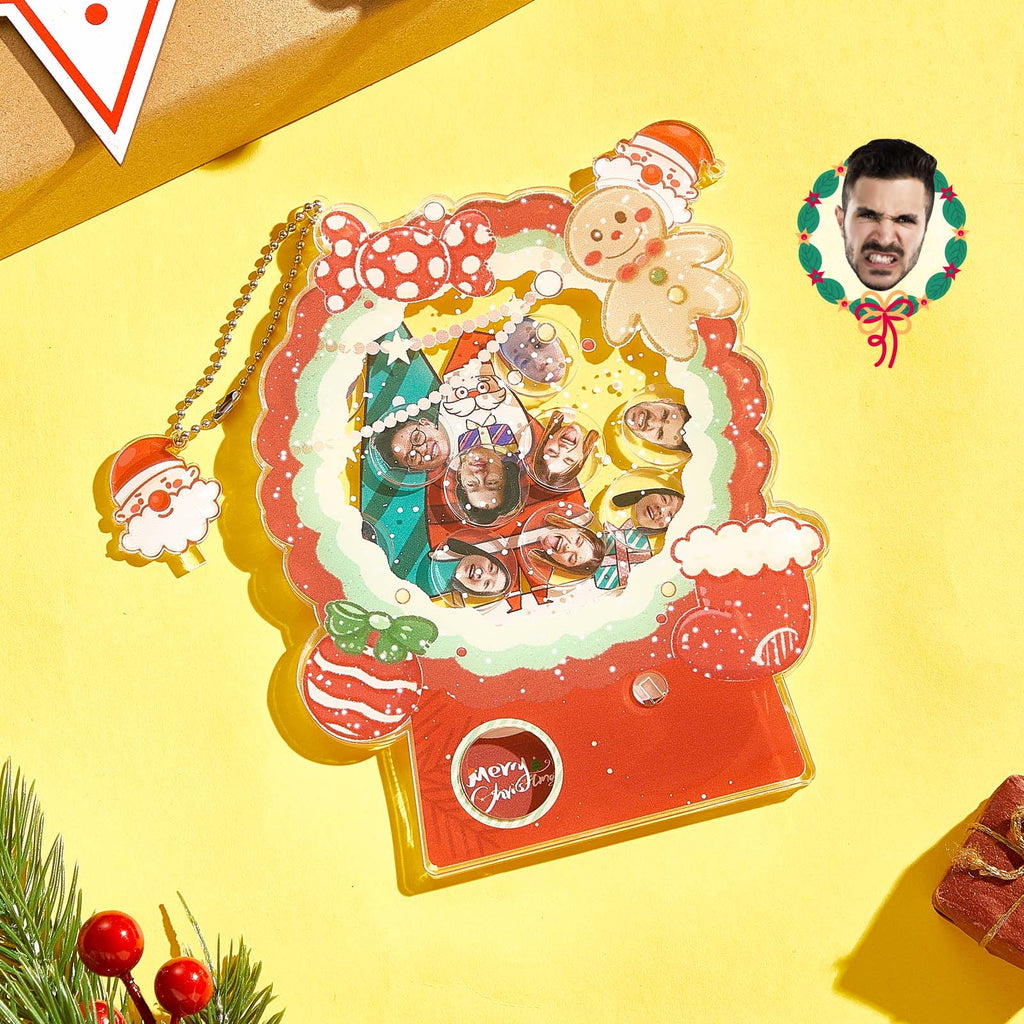 Personalized Funny Shake Christmas Toy with Photo Gashapon Machine Toy Gift for Kids