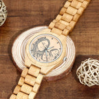 Custom Photo 45mm Wooden Watch – Personalized Engraved Gift Birthday Gift Anniversary Gift