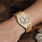 Custom Photo 45mm Wooden Watch – Personalized Engraved Gift Birthday Gift Anniversary Gift