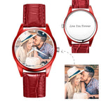 Personalized Men's Photo Watch with Leather Strap