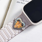 Custom Photo Watch Strap Charm - Personalized Smartwatch Beaded Accessory