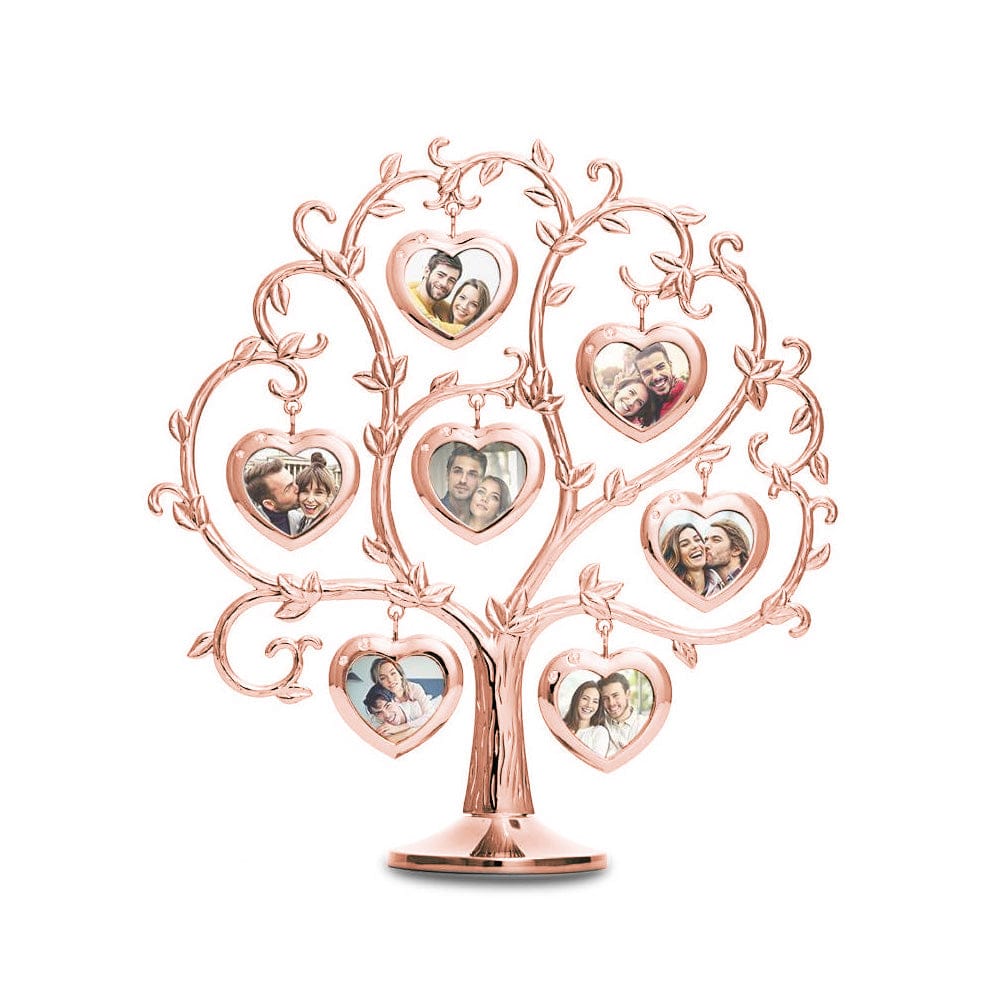 Custom Photo Family Tree With 7 Hanging Picture Frames Metal Table Top Decoration