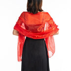 pashmina shawl gift ready keepsake bridesmaid gift for ceremonies receptions and wedding burgundy alternate image