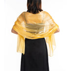 pashmina shawl gift ready keepsake bridesmaid gift for ceremonies receptions and wedding azure main image