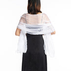 pashmina shawl gift ready keepsake bridesmaid gift for ceremonies receptions and wedding skin color detail image