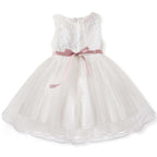 Flower Girl Dress Bridesmaid Girls Dress Sleeveless Patchwork Lace Dresses