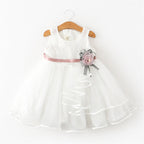 Flower Girl Dress Bridesmaid Girls Dress Sleeveless Patchwork Lace Dresses