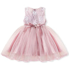 Flower Girl Dress Bridesmaid Girls Dress Sleeveless Patchwork Lace Dresses