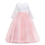 Flower Girl Dress Boho Flower Girl Toddler Junior Bridesmaid Fall Flower Girl Tulle Flower Girl Long Sleeve Flower Girl Dress