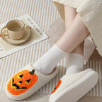 Halloween Slippers Halloween Pumpkin Shoes Home Cotton Slippers
