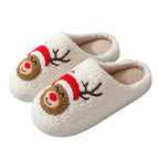 Christmas Gingerbread Man Slippers Santa Claus Shoes Home Cotton Slippers