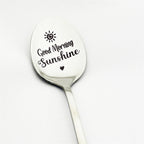 Good Morning Coffee Spoon Stainless Steel Spoon Gift for Nana Papa Mom