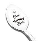 Good Morning Coffee Spoon Stainless Steel Spoon Gift for Nana Papa Mom