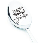 Good Morning Coffee Spoon Stainless Steel Spoon Gift for Nana Papa Mom