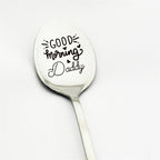 Good Morning Coffee Spoon Stainless Steel Spoon Gift for Nana Papa Mom