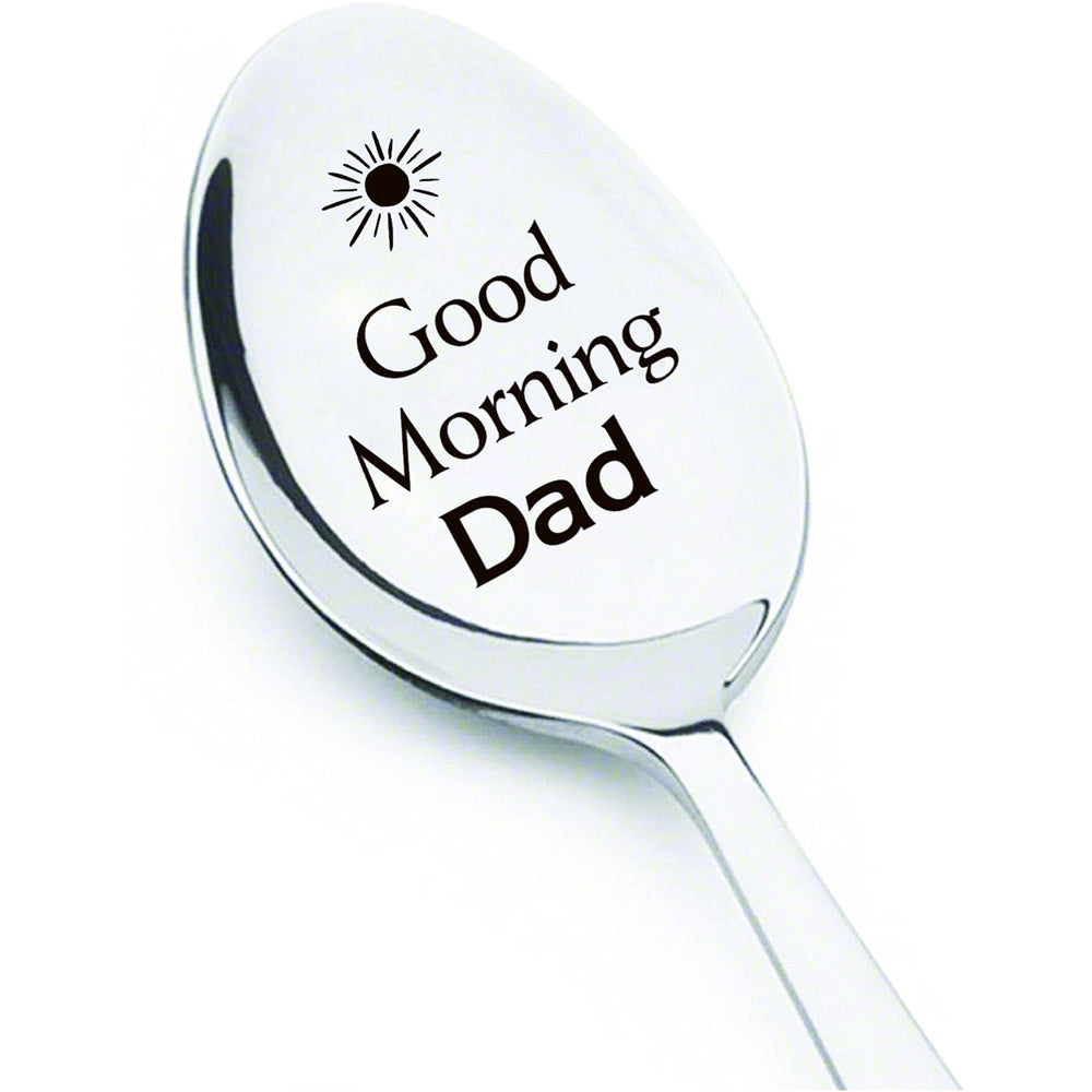 Good Morning Coffee Spoon Stainless Steel Spoon Gift for Nana Papa Mom
