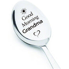 Good Morning Coffee Spoon Stainless Steel Spoon Gift for Nana Papa Mom