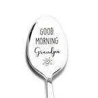 Good Morning Coffee Spoon Stainless Steel Spoon Gift for Nana Papa Mom