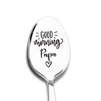 Good Morning Coffee Spoon Stainless Steel Spoon Gift for Nana Papa Mom