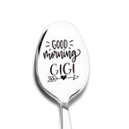 Good Morning Coffee Spoon Stainless Steel Spoon Gift for Nana Papa Mom
