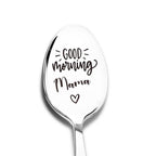 Good Morning Coffee Spoon Stainless Steel Spoon Gift for Nana Papa Mom