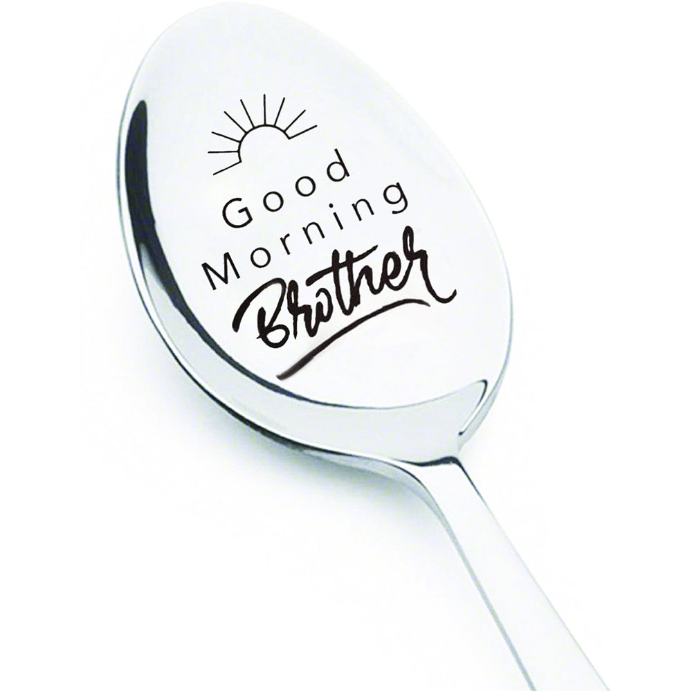Good Morning Coffee Spoon Stainless Steel Spoon Gift for Nana Papa Mom
