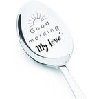 Good Morning Coffee Spoon Stainless Steel Spoon Gift for Nana Papa Mom