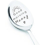 Good Morning Coffee Spoon Stainless Steel Spoon Gift for Nana Papa Mom