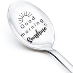 Good Morning Coffee Spoon Stainless Steel Spoon Gift for Nana Papa Mom