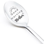 Good Morning Coffee Spoon Stainless Steel Spoon Gift for Nana Papa Mom